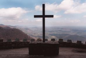 The view from the chapel at Camp Greenville called Pretty Place.   for Easter Sunday.