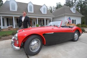 Kevin Shea and his 1958 Austin-Healy will be seen on the Gourmet Performances home tour.